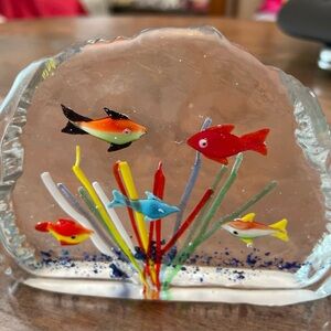 Colorful Glass Fish Aquarium Decor